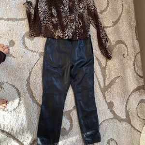 Genuine leather pants